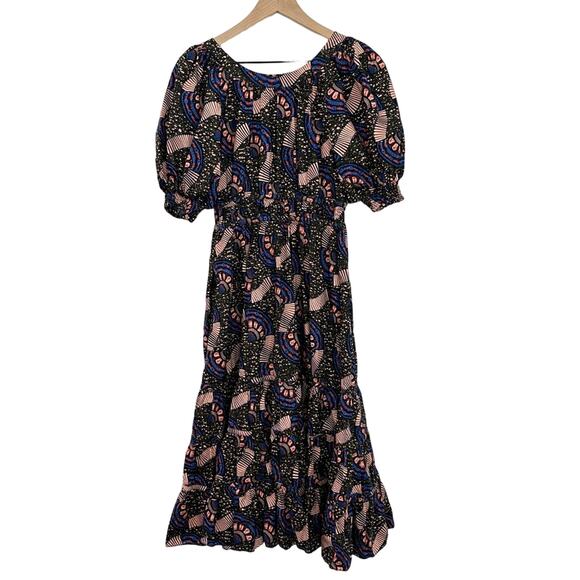 Ulla Johnson Juniper Dress Midi Floral Puff-Sleeve Cotton size 0 bohemian - Picture 3 of 10